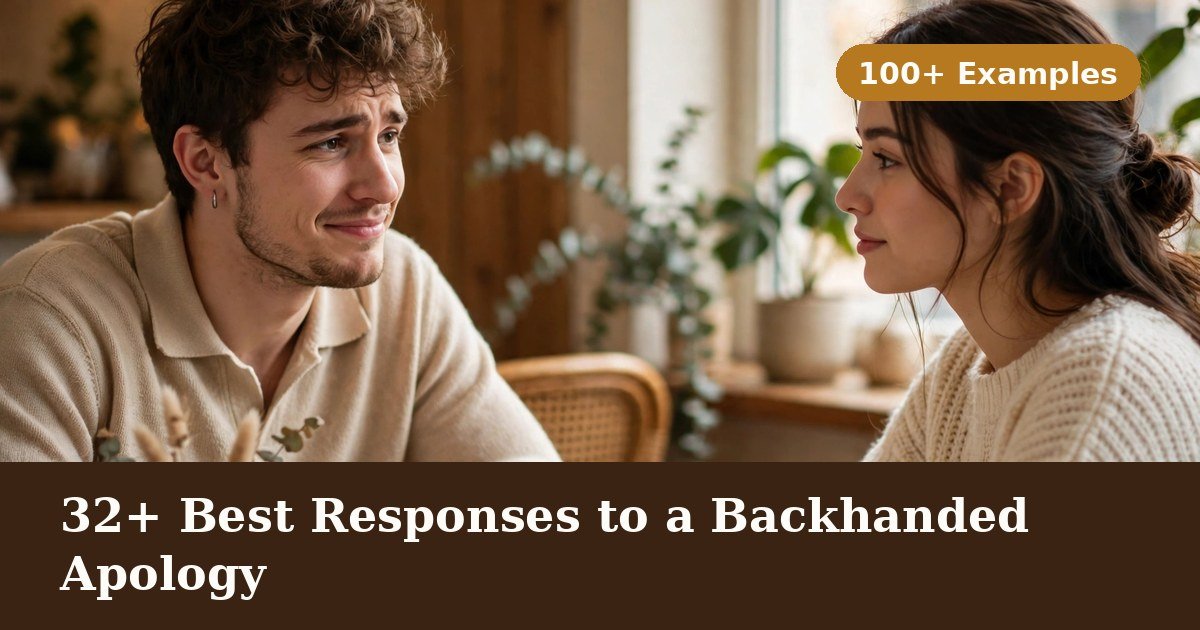 32+ Best Responses to a Backhanded Apology (100+ Examples)