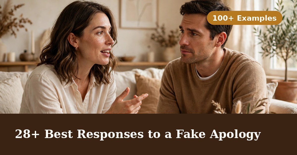 28+ Best Responses to a Fake Apology (100+ Examples)
