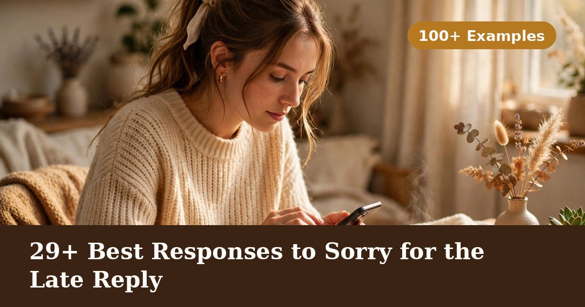 29+ Best Responses to Sorry for the Late Reply (100+ Examples)