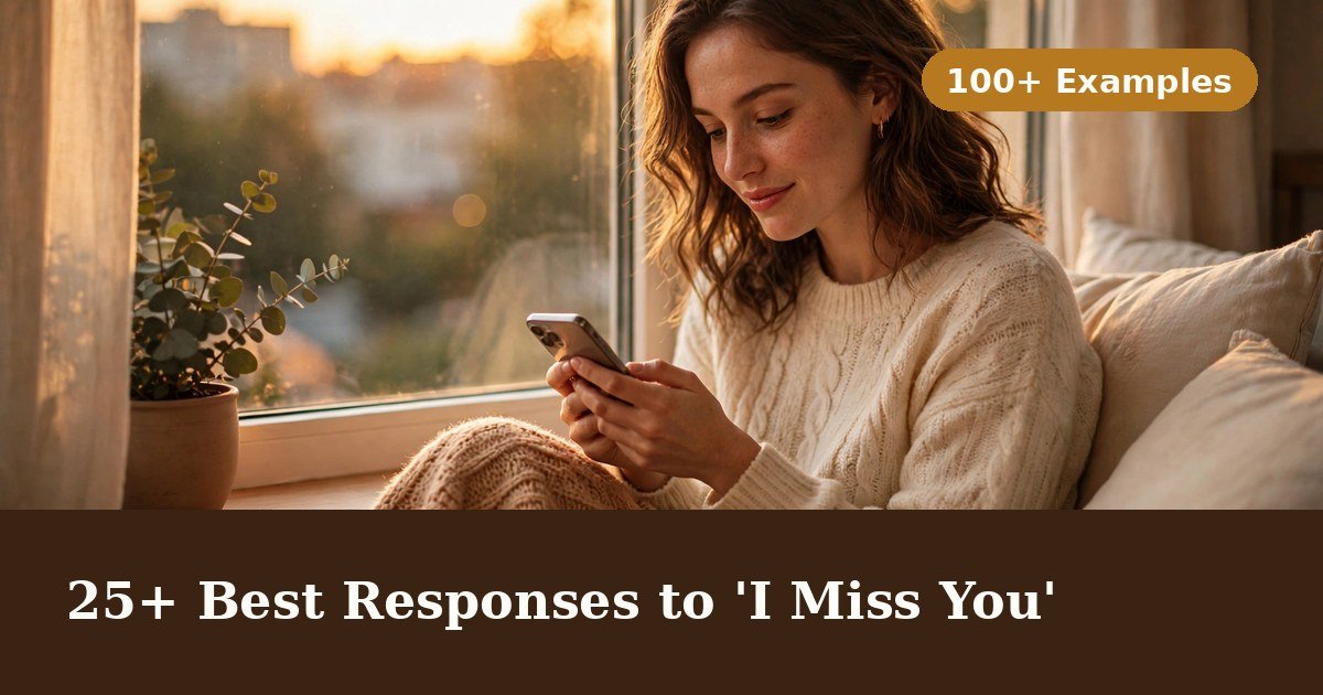 25+ Best Responses to ‘I Miss You’ (100+ Examples)